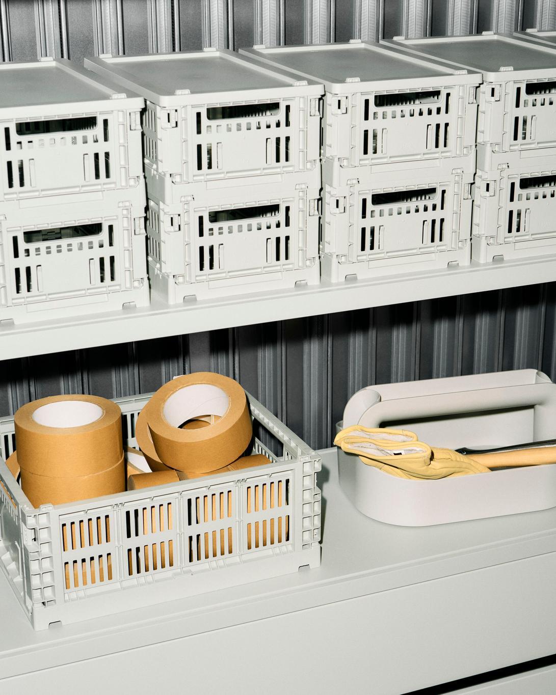 Colour Crate Plastic låg - Grey